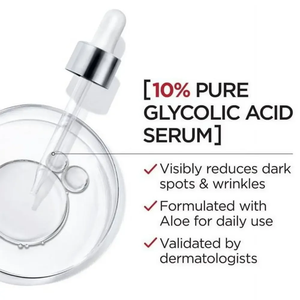 NEW Loreal Revitalift Glycolic Acid Serum 10% Exfoliating‎ Resurfacing Tone Glow